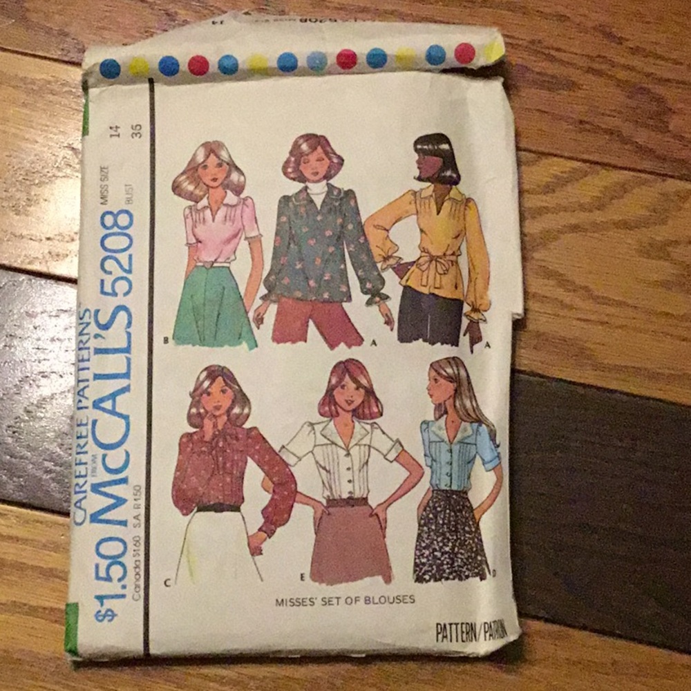 McCalls pattern 5208 versatile tops/blouses